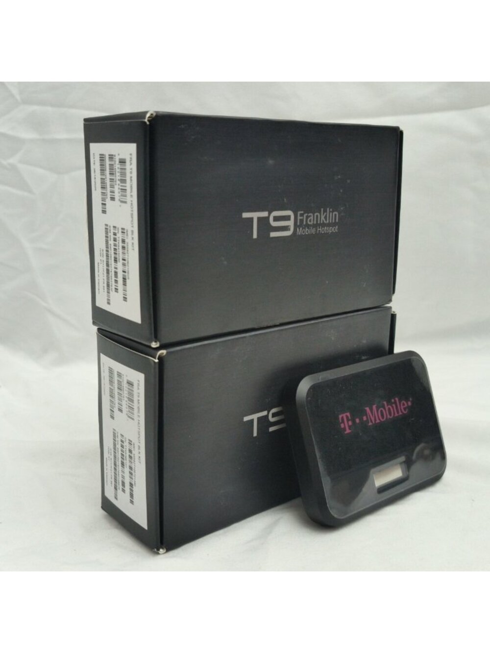 Lot Of 2 T-Mobile Franklin Wireless T9 Mobile Hotspot WiFi BLK Kit 4G LTE